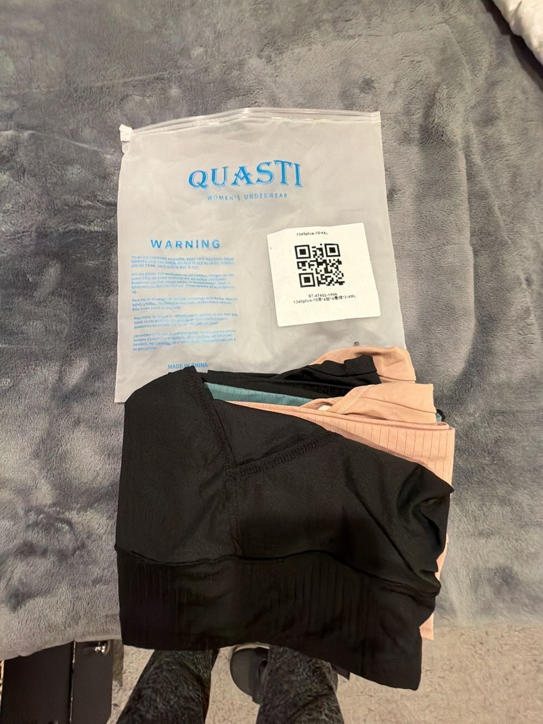 QUASTI Women's Plus Size Ribbed Brief Underwear 10-Pack 1