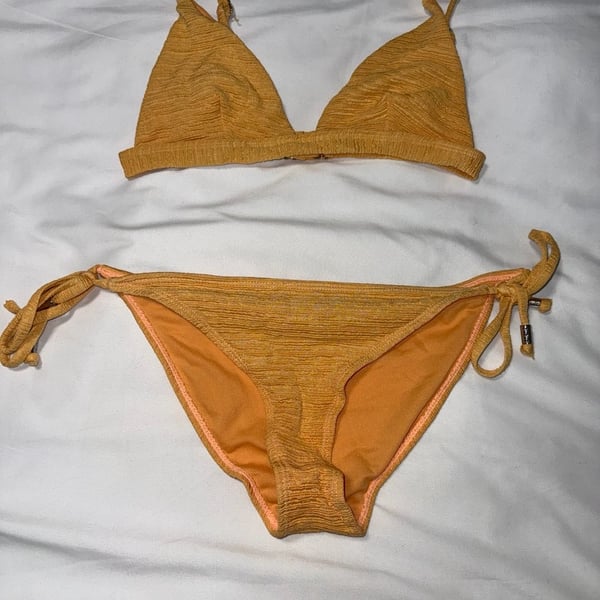 Heat Wave Textured Bikini Set Size S