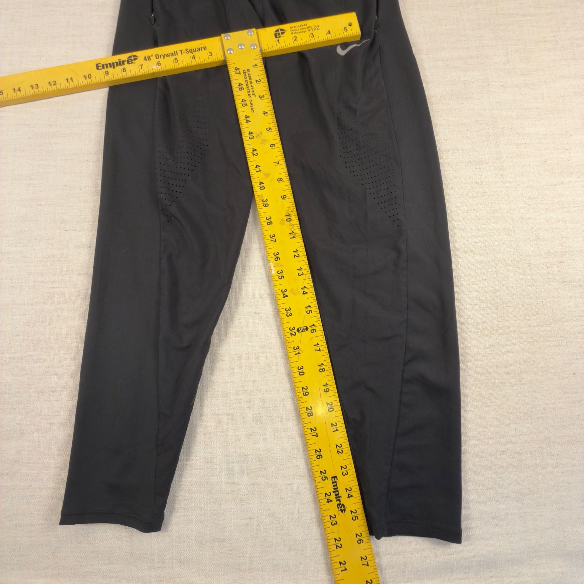 Nike Dri-FIT Running Pants Size S Black Athletic Tapered 8