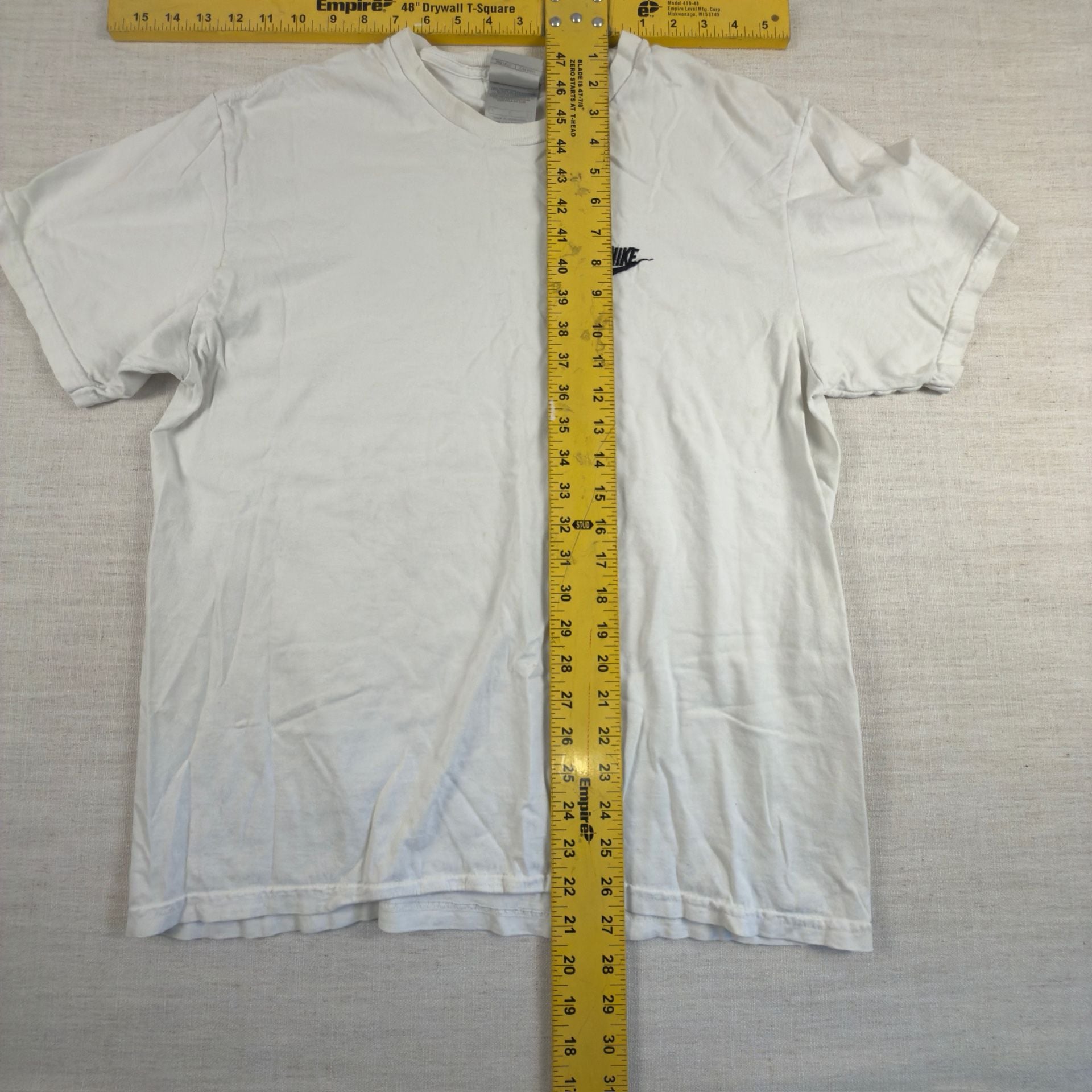Nike Vintage Embroidered Swoosh T-Shirt White Size Large 9