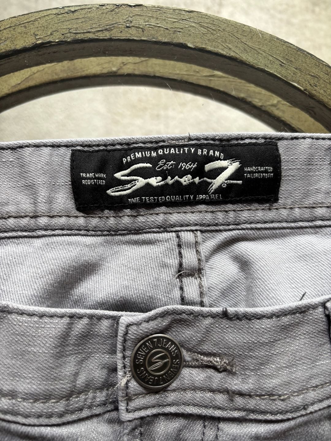 Seven 7 Jeans Men's Straight Leg Gray Denim Pants 36x30 5