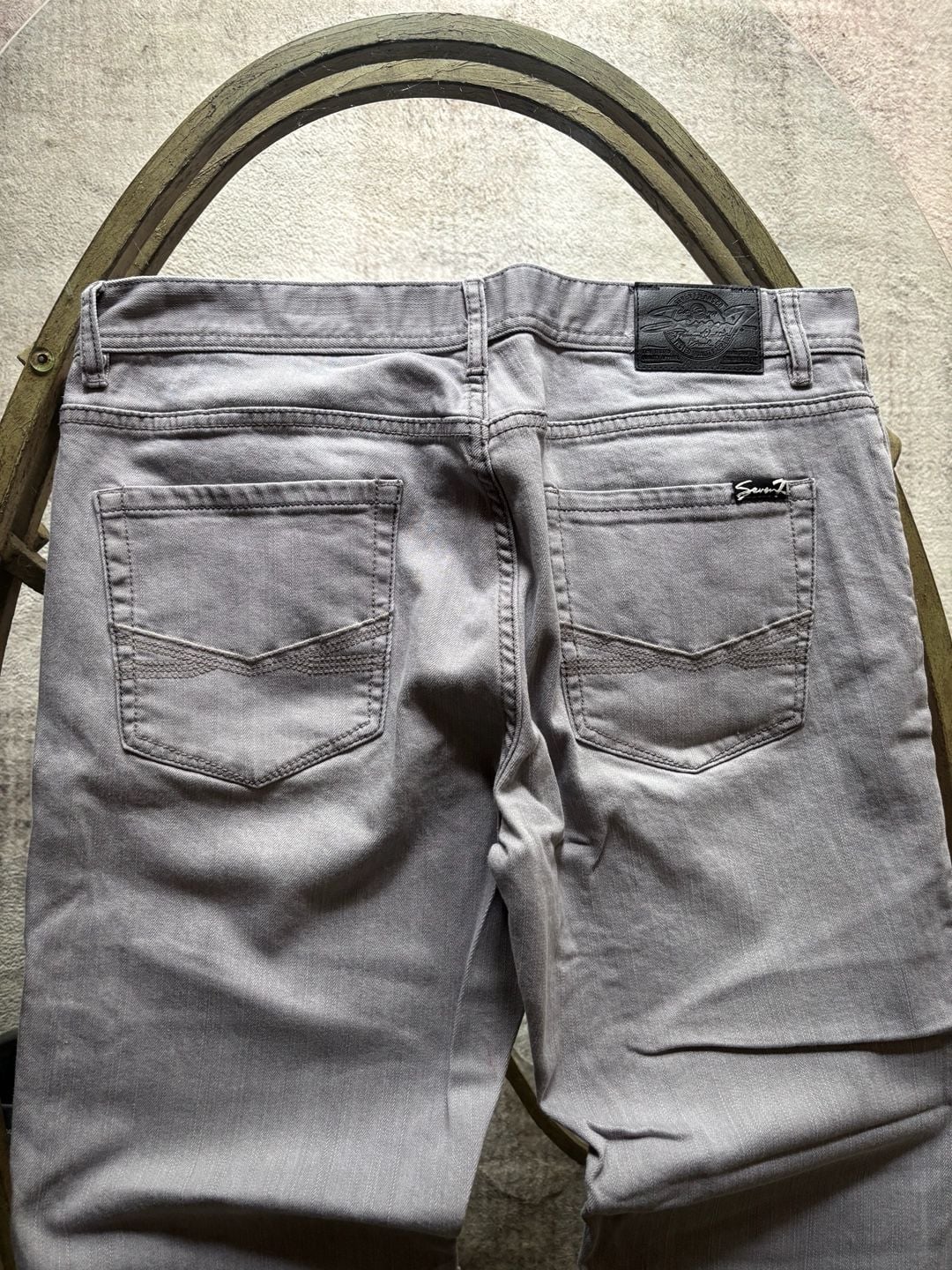 Seven 7 Jeans Men's Straight Leg Gray Denim Pants 36x30 8