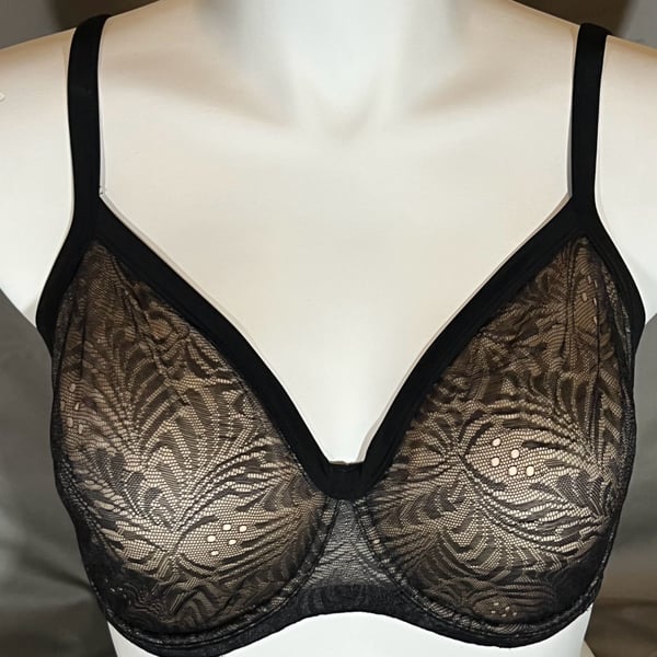 Le Mystere Whisper Bra 2210 Full Fit Black Size 38F