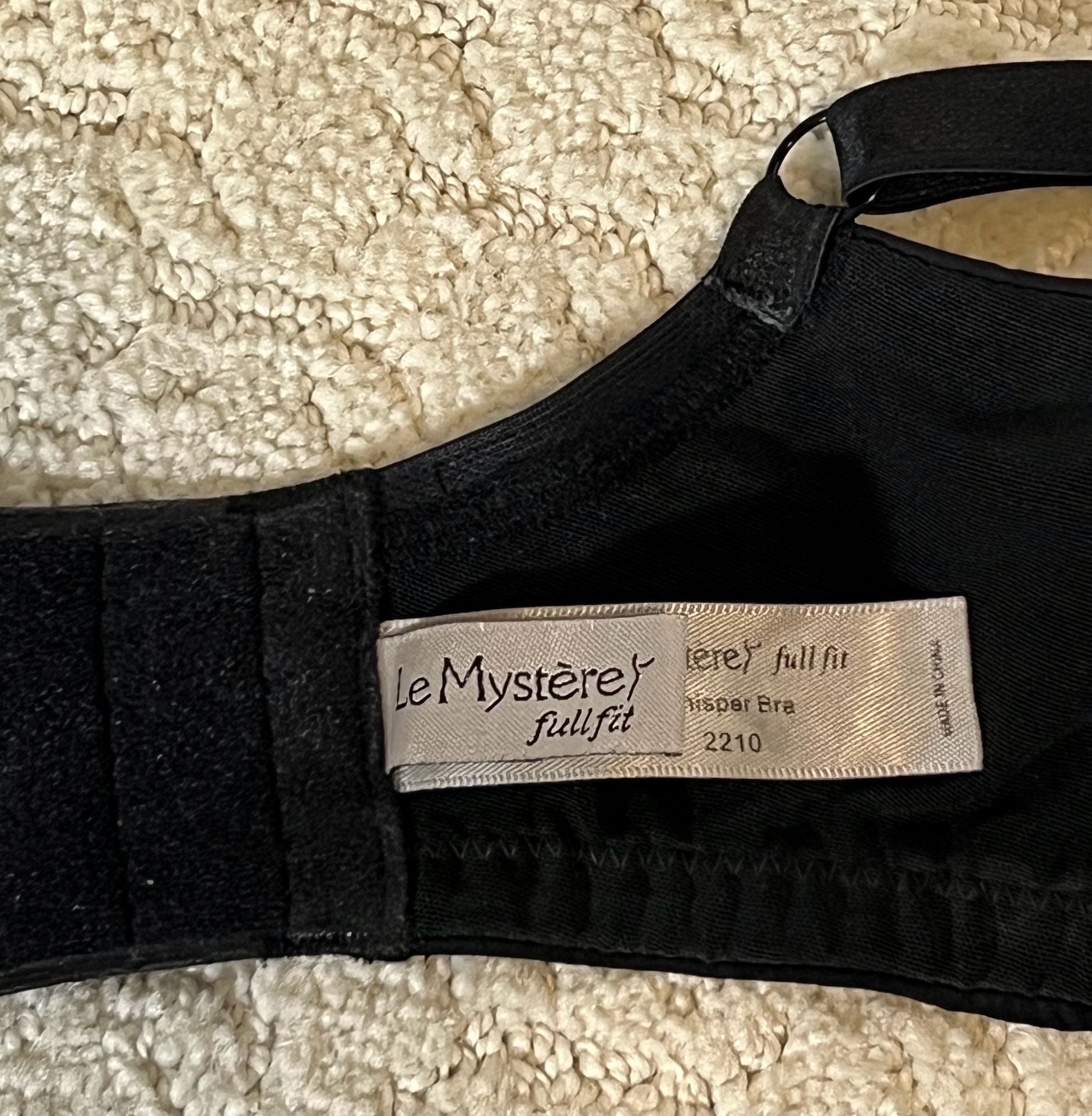 Le Mystere Whisper Bra 2210 Full Fit Black Size 38F 3