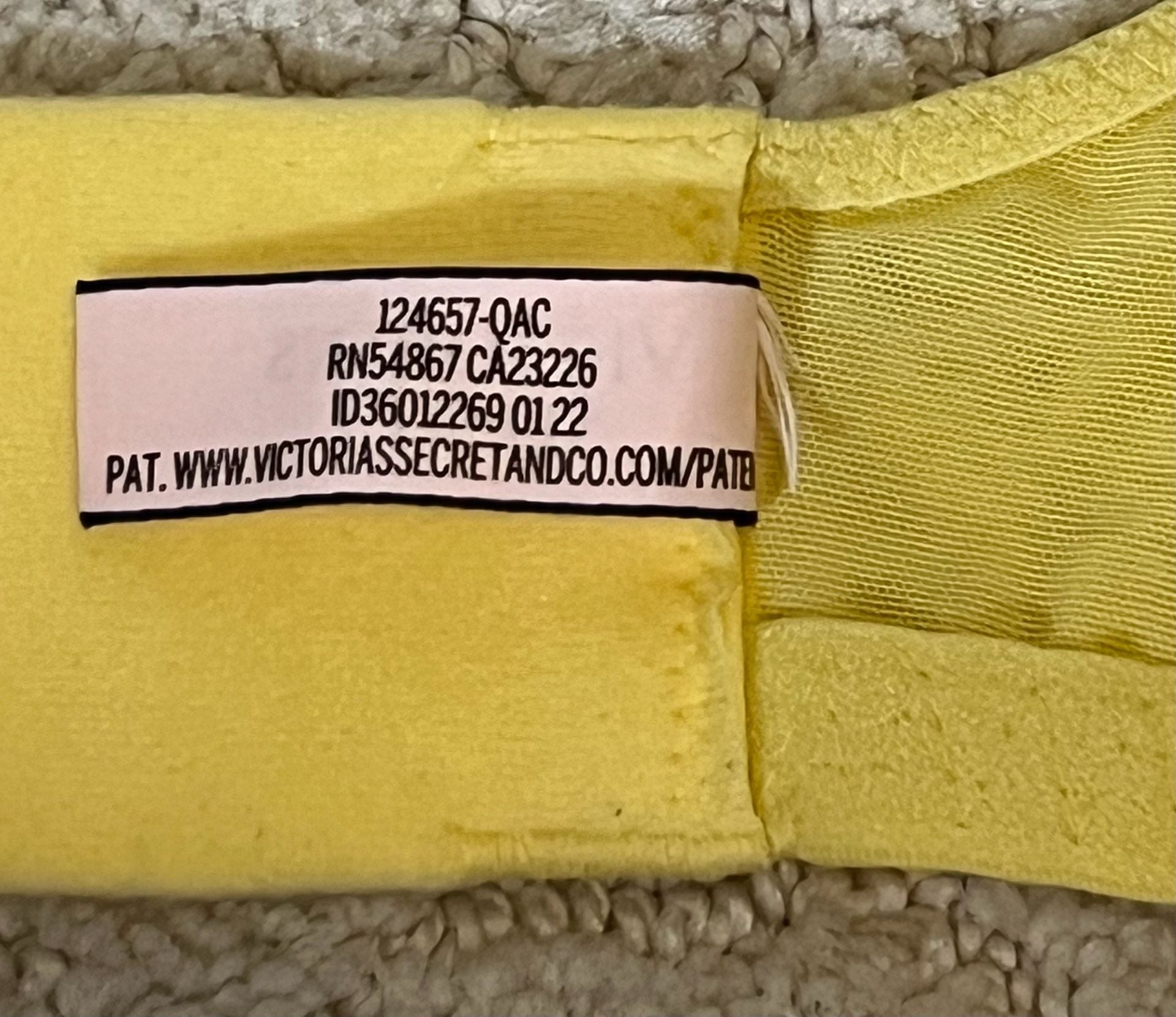 Victoria's Secret Yellow Lace Unlined Underwire Bra 3