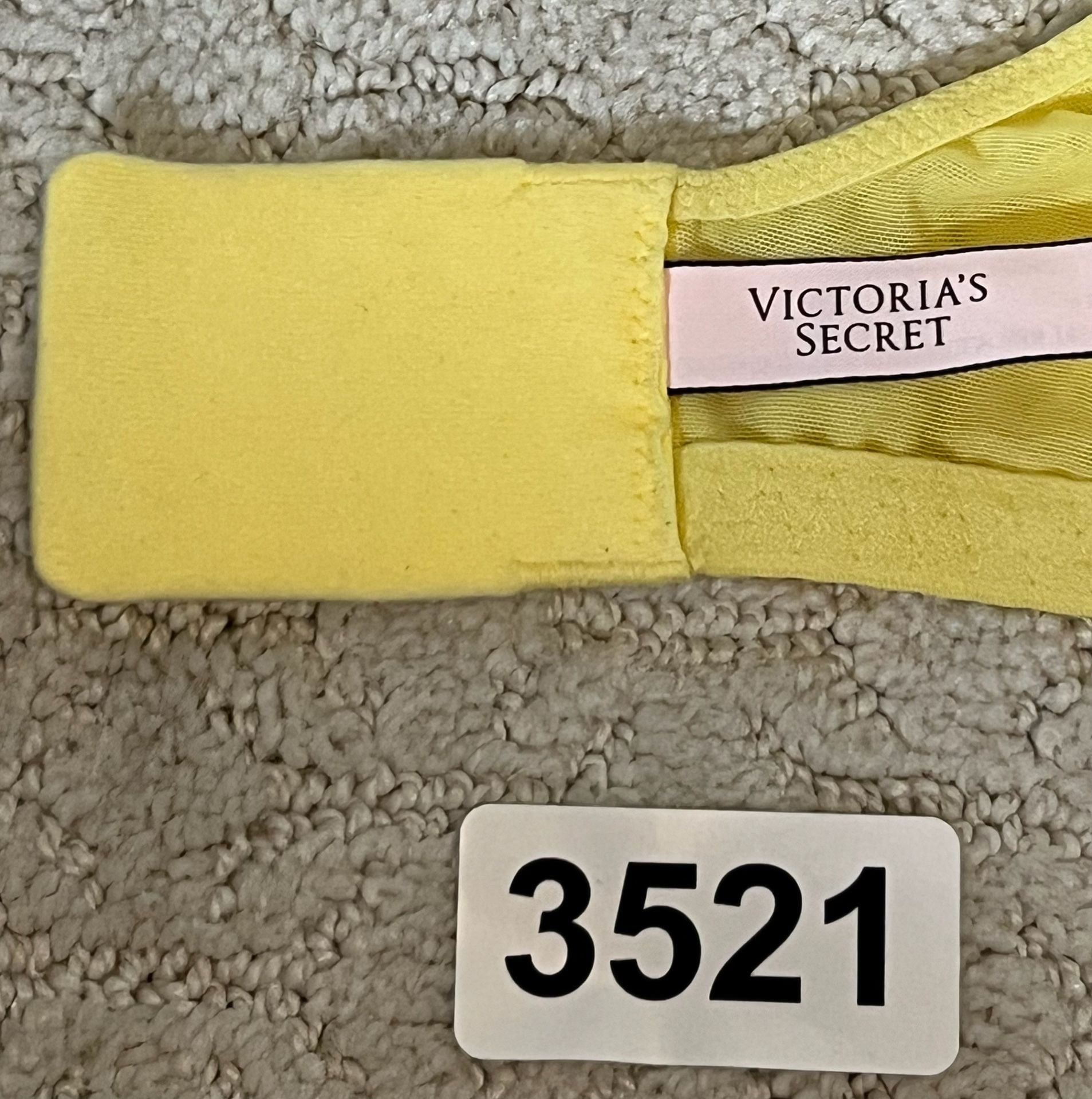Victoria's Secret Yellow Lace Unlined Underwire Bra 5