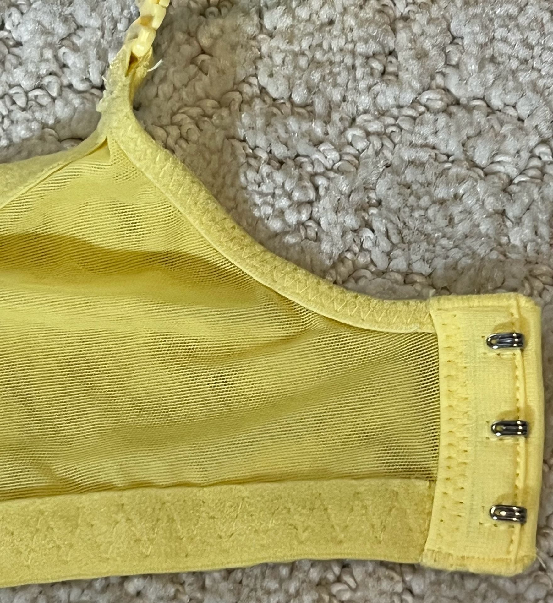 Victoria's Secret Yellow Lace Unlined Underwire Bra 6