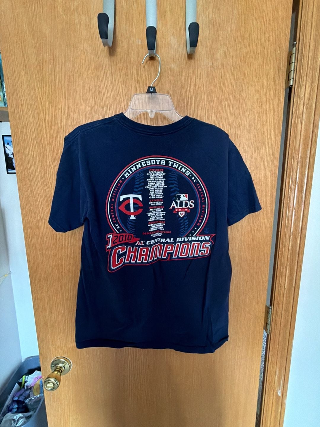 Majestic Minnesota Twins 2010 AL Central Division Champions T-Shirt Size M 3
