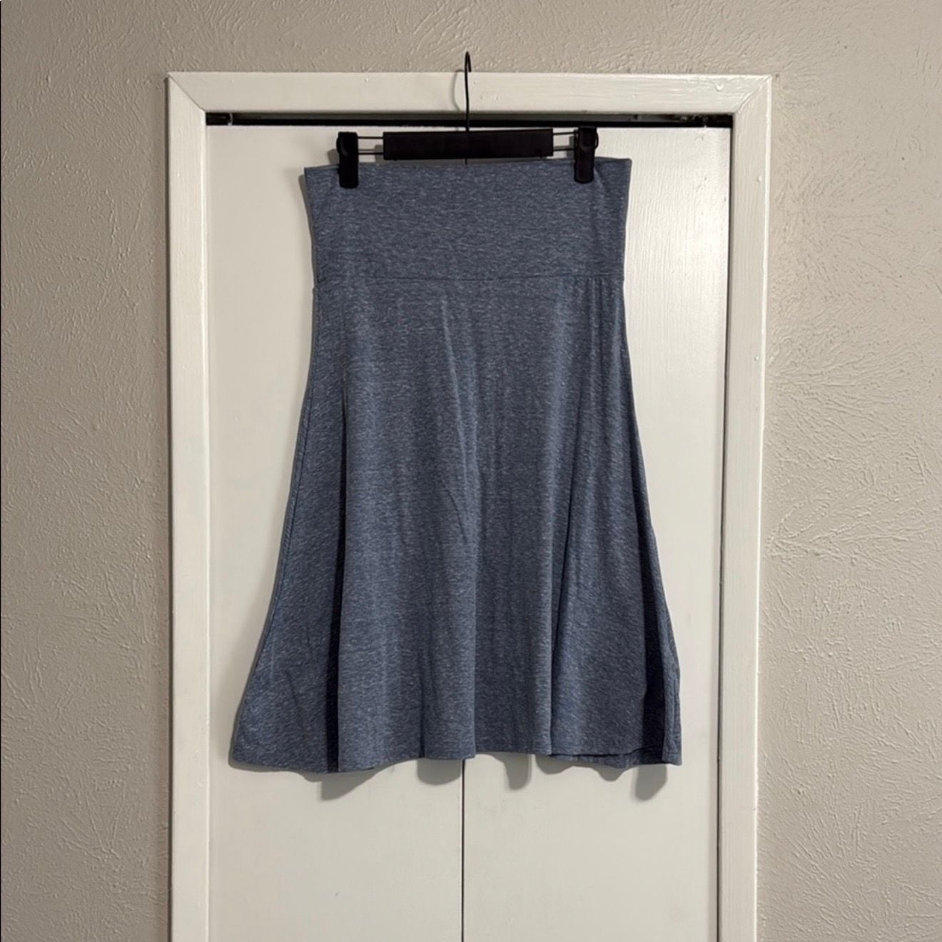 LuLaRoe Size M Heathered Blue A-Line Skirt 2
