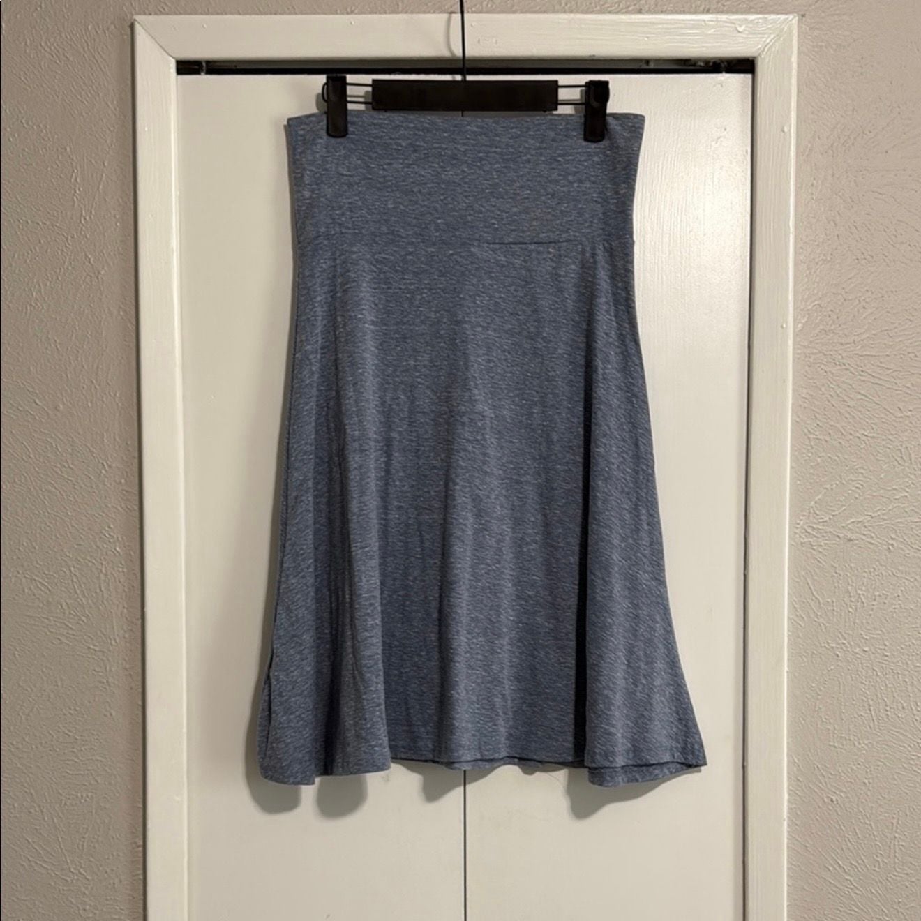 LuLaRoe Size M Heathered Blue A-Line Skirt 3