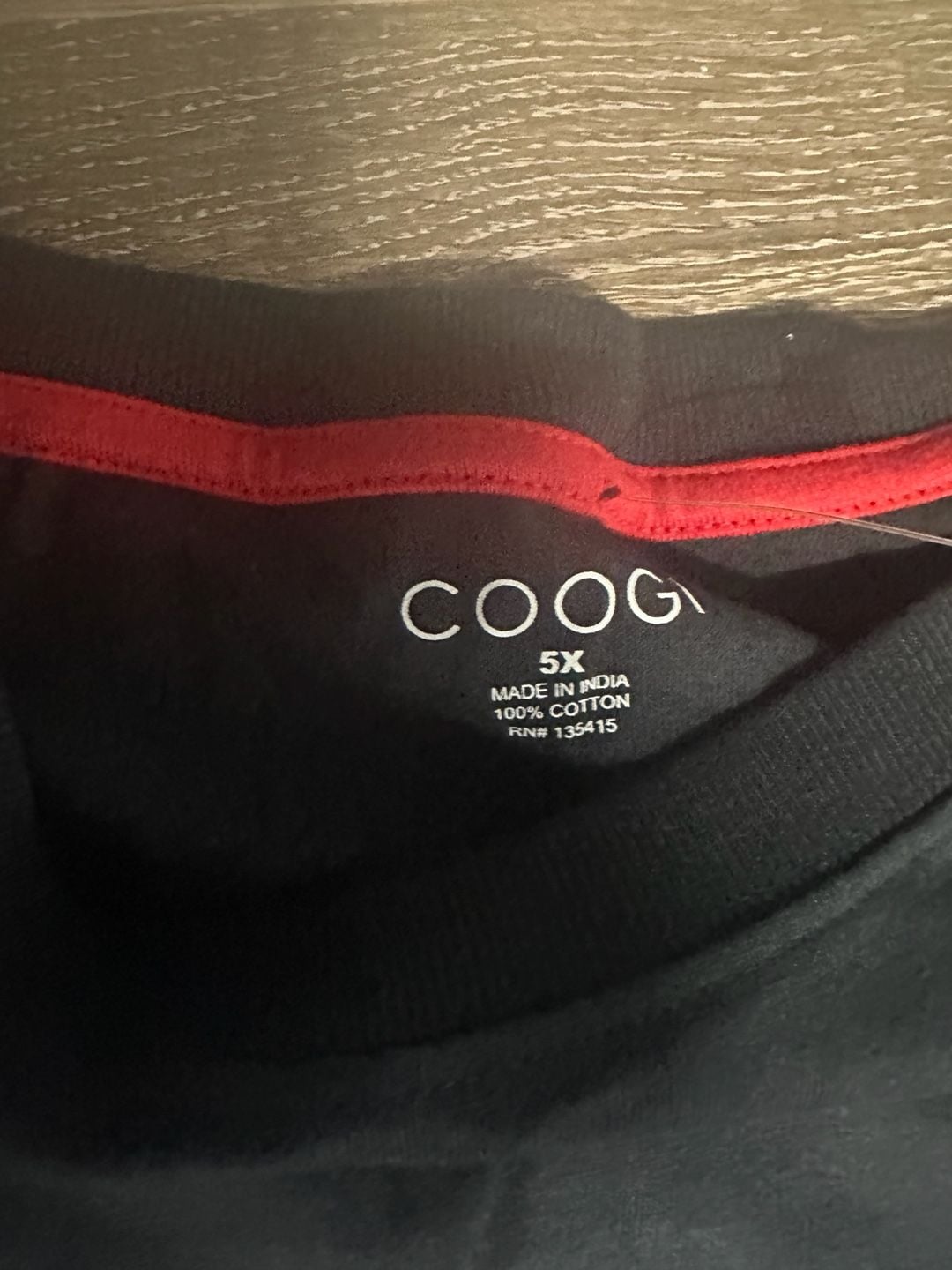 Coogi Embroidered Logo T-Shirt Black Size 5X 7