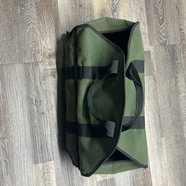 L.L. Bean Green Canvas Firewood Log Carrier Tote Bag
