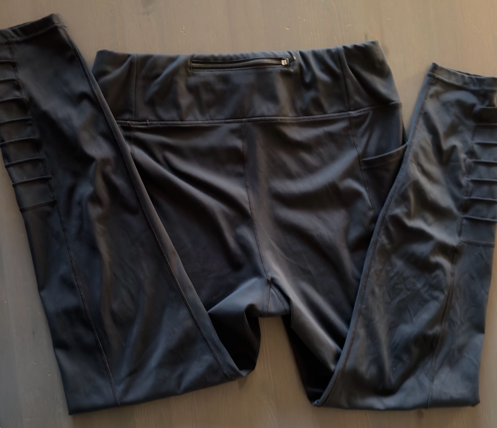 Oiselle Size 10 Black Running Leggings with Side Pockets 7