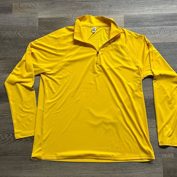 Alo Yoga Men's Yellow Quarter Zip Pullover Size XL