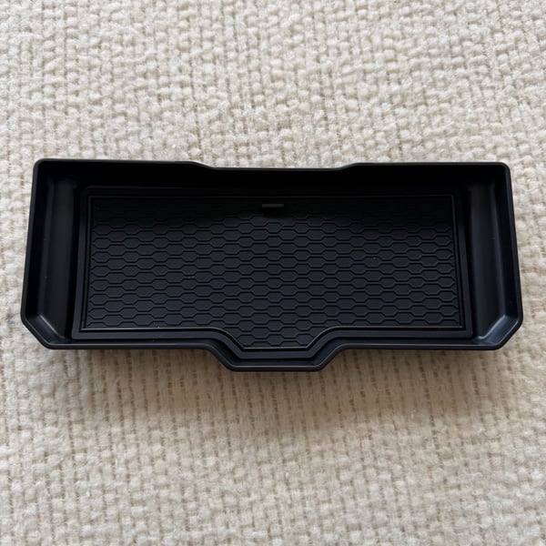 Black Rubber Center Console Organizer Tray Insert for Full Size Truck
