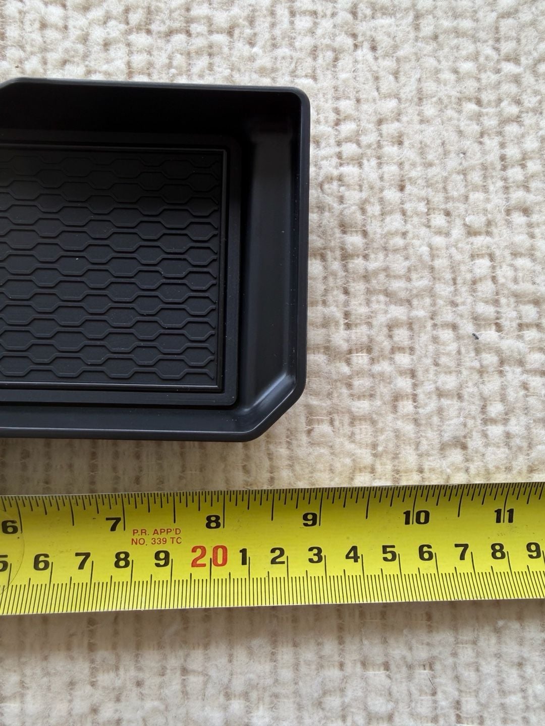 Black Rubber Center Console Organizer Tray Insert for Full Size Truck 3