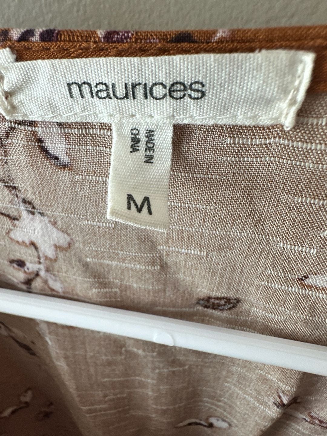 Maurices Floral Print Long Sleeve Wrap Blouse 4