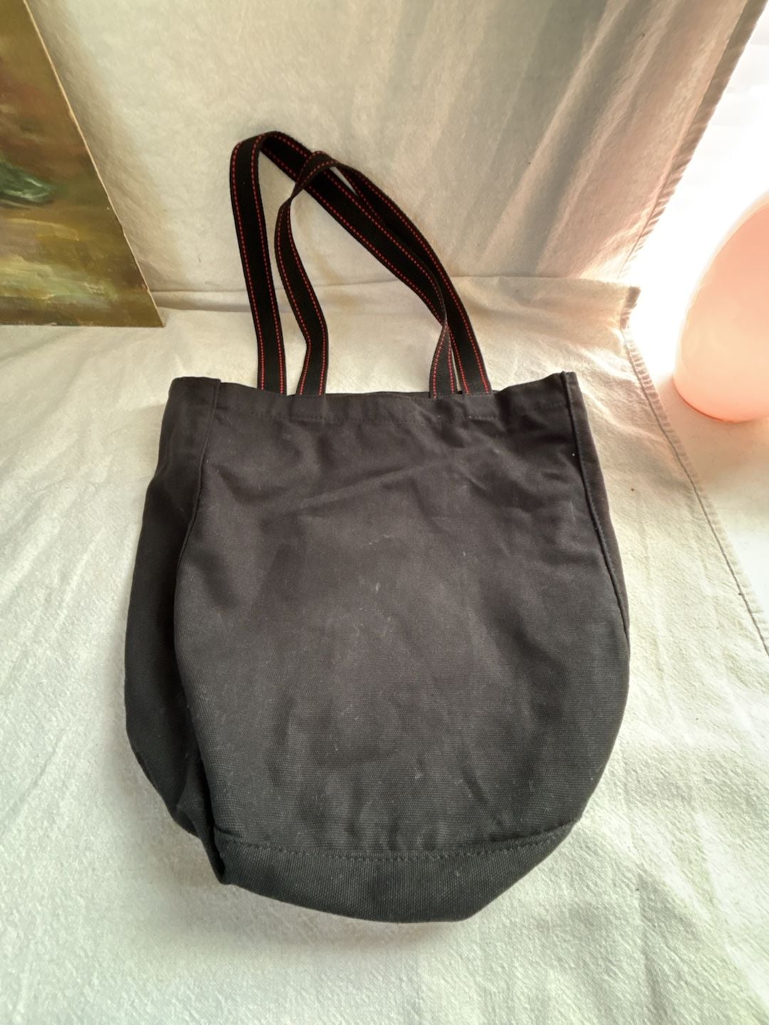 Campbell's Tomato Soup Rhinestone Embellished Black Canvas Tote Bag 3
