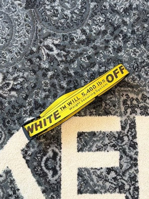 Off-White Industrial Logo Webbing Belt Yellow 1