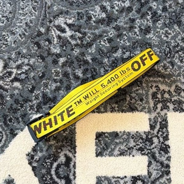 Off-White Industrial Logo Webbing Belt Yellow