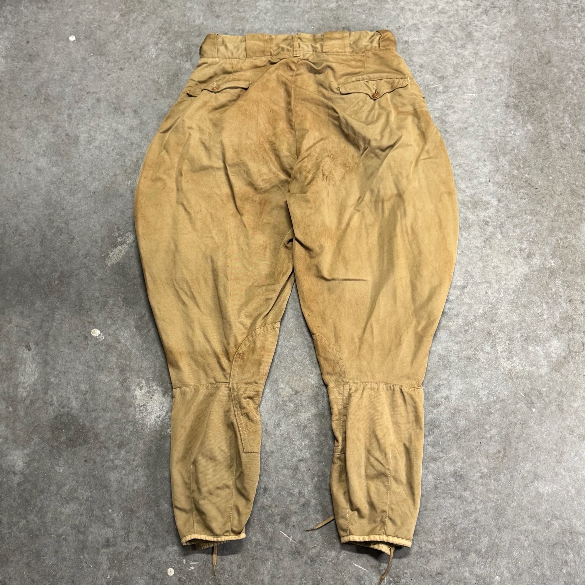 Vintage WWI US Army M1917 summer khaki trousers Size 29 Perfect Worn Condition 3