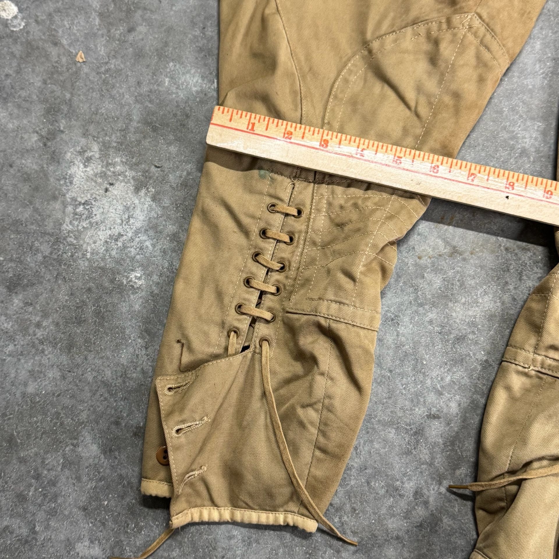Vintage WWI US Army M1917 summer khaki trousers Size 29 Perfect Worn Condition 6