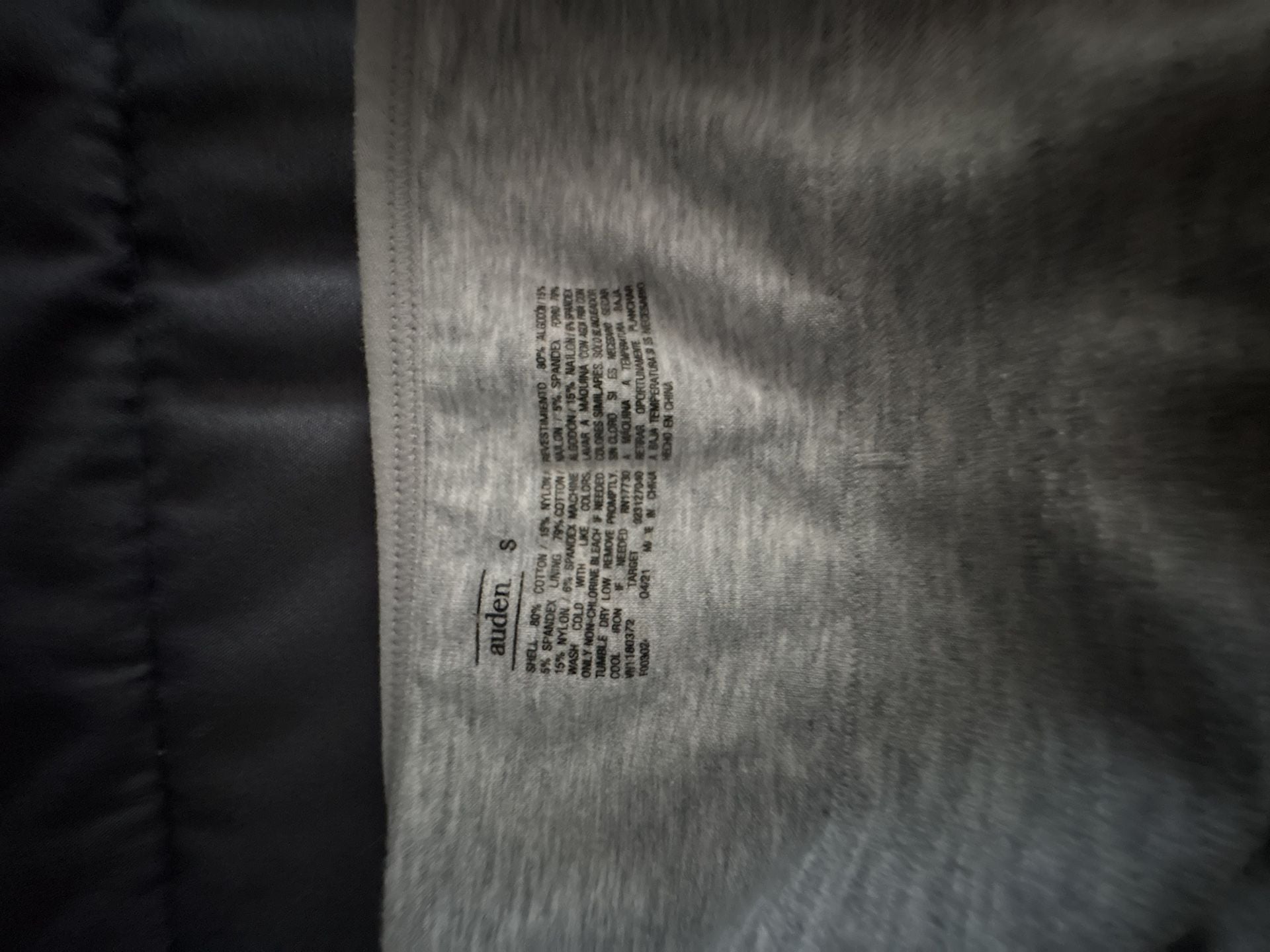 Auden Women's Size S Gray Cotton Blend Bralette 6