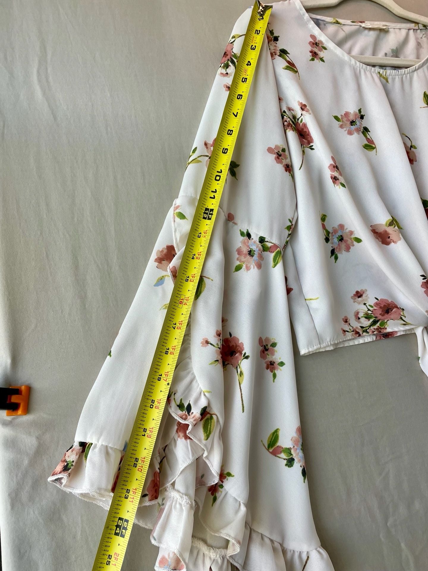 Altard State Floral Print Tie-Front Ruffle Sleeve Blouse Size M 14
