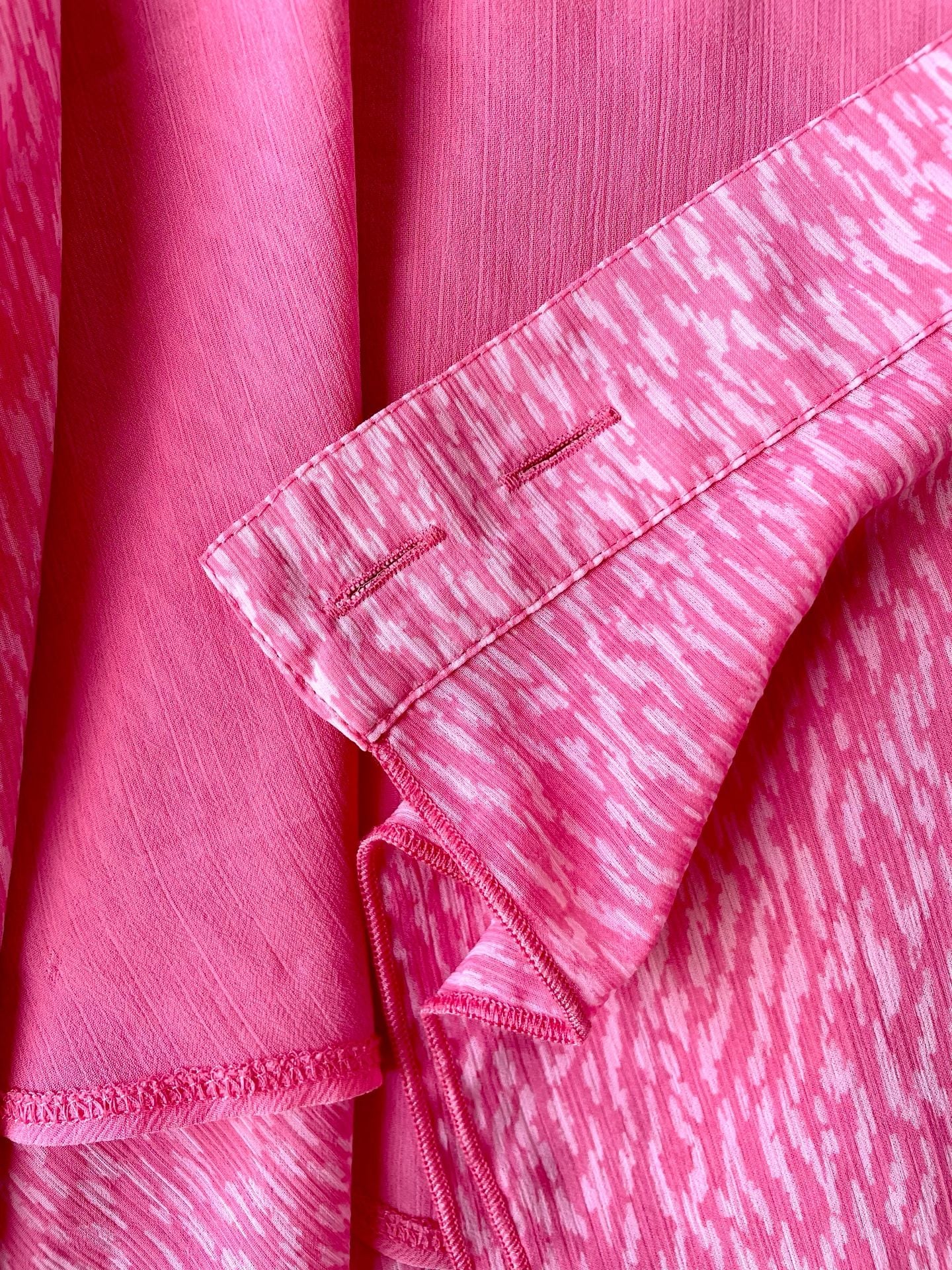 Aerie Pink Patterned Ruched Tie-Front Mini Skirt Size M 8