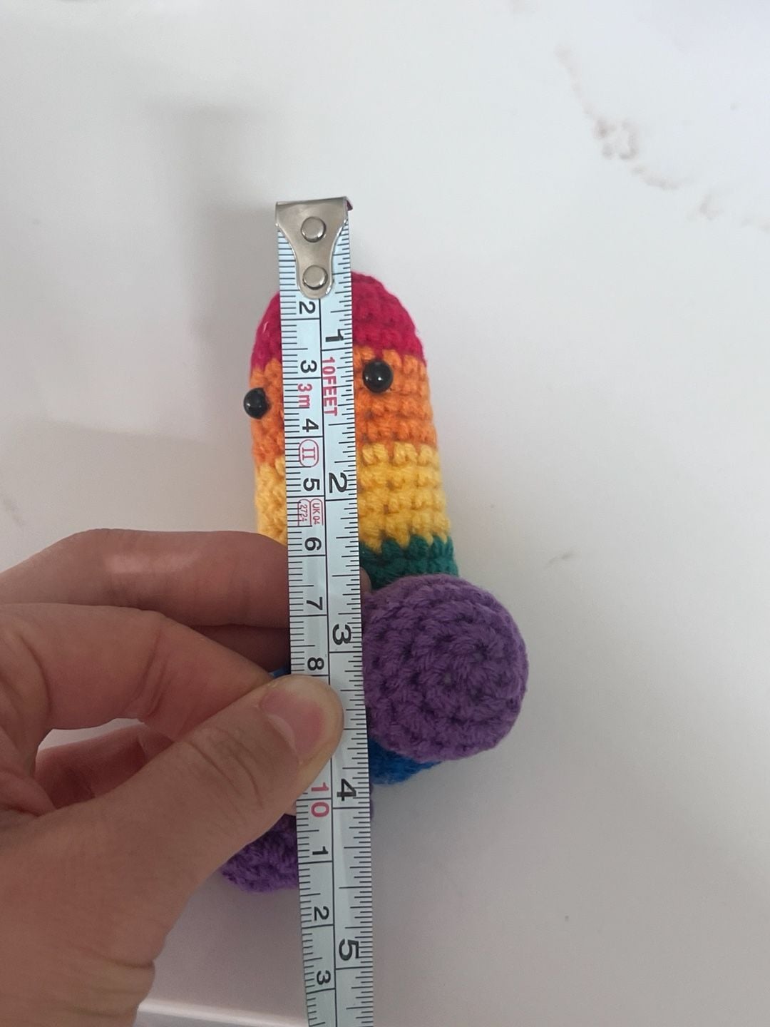 Crochet Penis rainbow pride funny creative novelty gift desk buddy 3