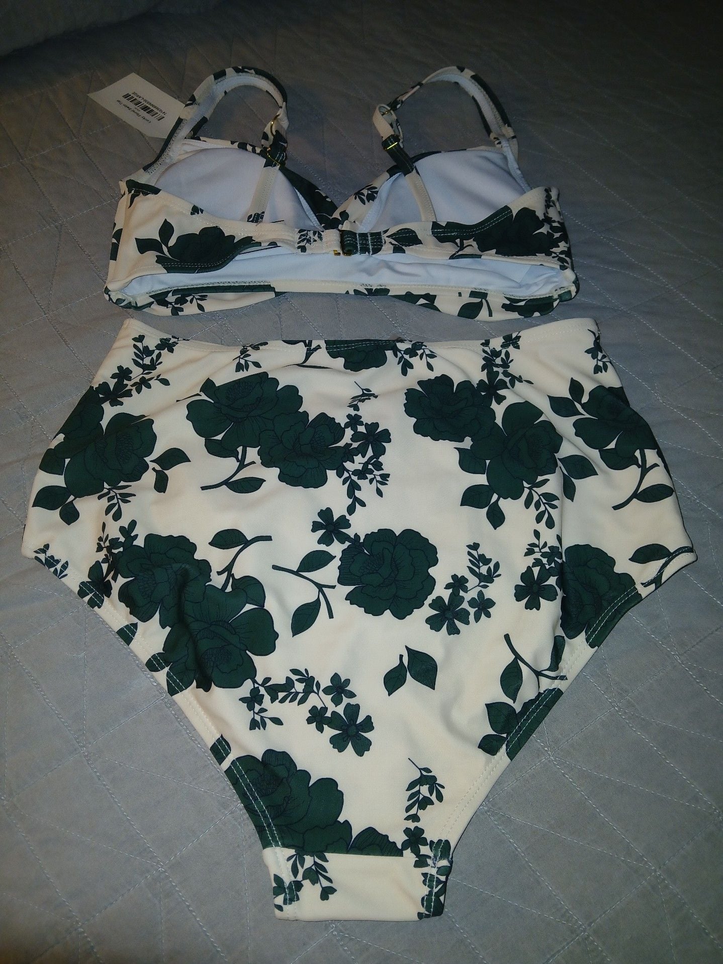 Blue Ivy Boutique Floral High Waisted Bikini Set Size L 4