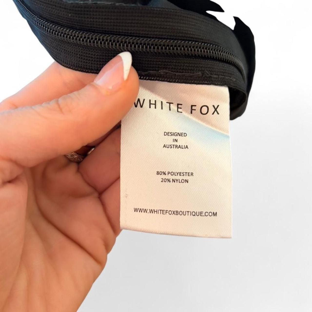 White Fox Black Crop Camisole Top Size L 4