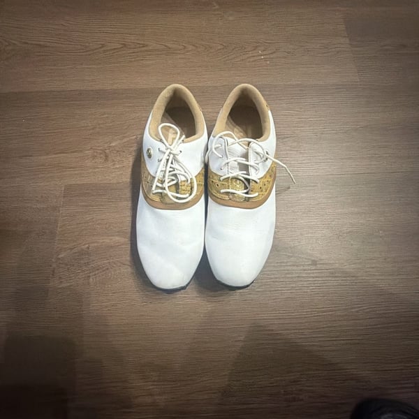 Women’s FootJoy Golf Shoes White Tan Size 7.5M