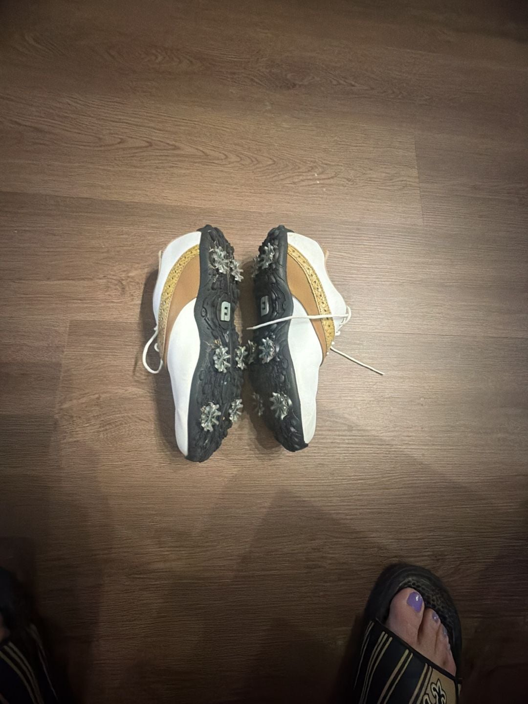 Women’s FootJoy Golf Shoes White Tan Size 7.5M 3