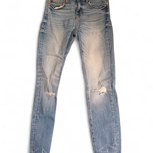 Zara Women's Distressed Raw Hem Skinny Jeans Size 2