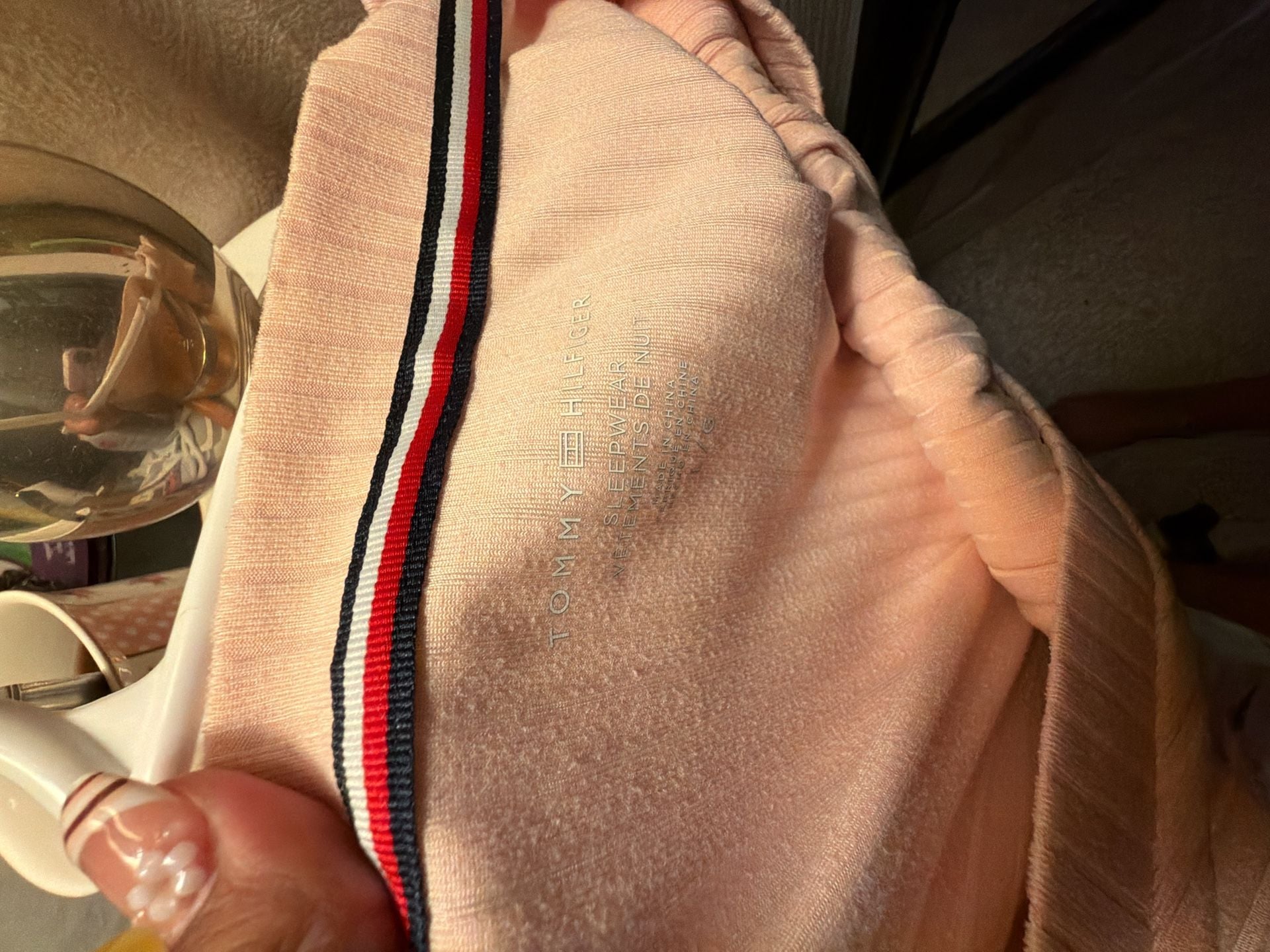Tommy Hilfiger Sleepwear Ribbed Button-Down Set Pink Size L 2