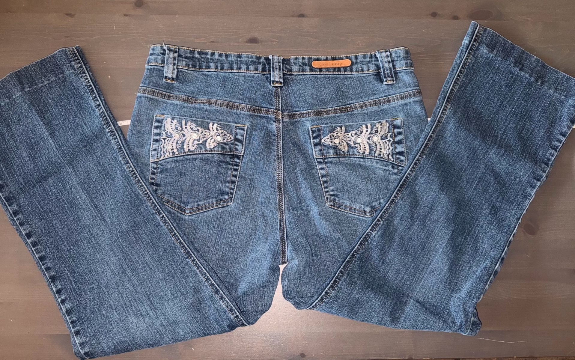 Cos Jeans Women's Size 12 Embellished Bootcut Jeans 10