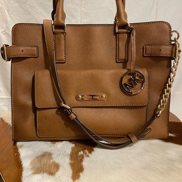 Michael Kors Saffiano Leather Satchel Handbag