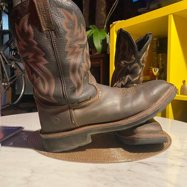 Wolverine W10765 Waterproof Western Work Boots Size 11.5M