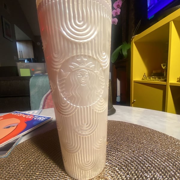Starbucks 24oz Pearl Iridescent Textured Cold Cup Tumbler