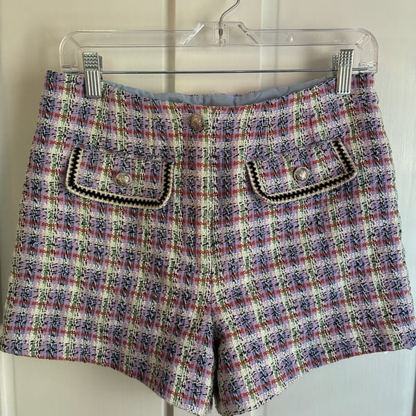 Tweed High Waisted Shorts - House of Harlow sz8