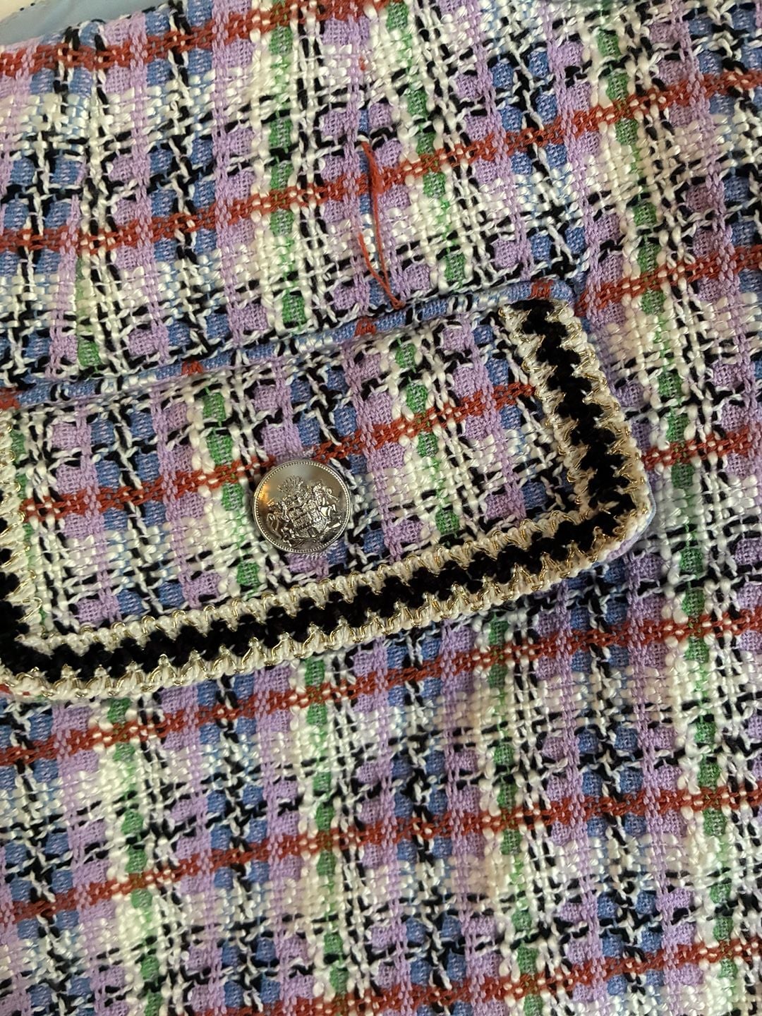 Tweed High Waisted Shorts - House of Harlow sz8 2