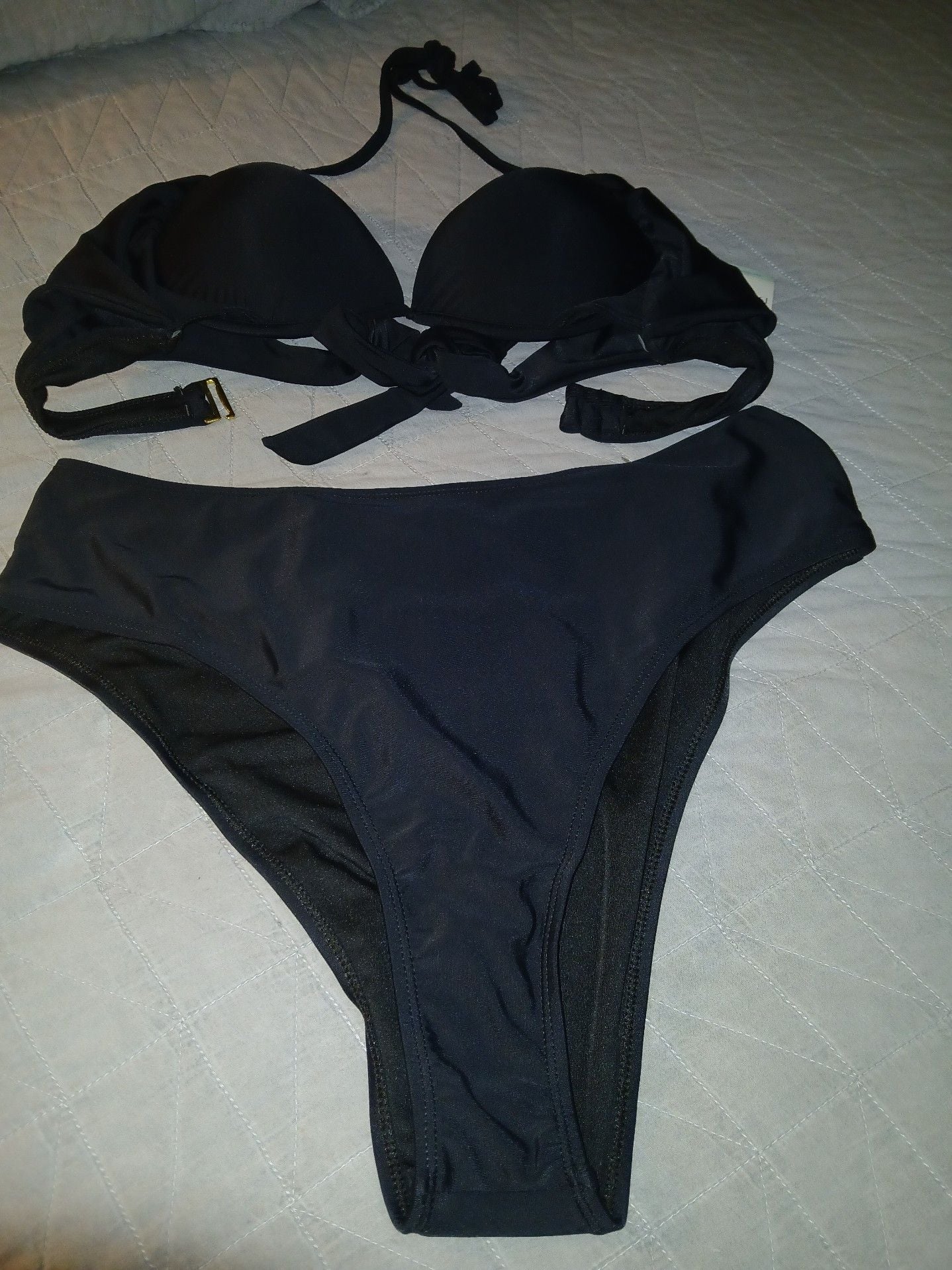 Blue Ivy Boutique Black High-Waisted Bikini Set Size XL 1