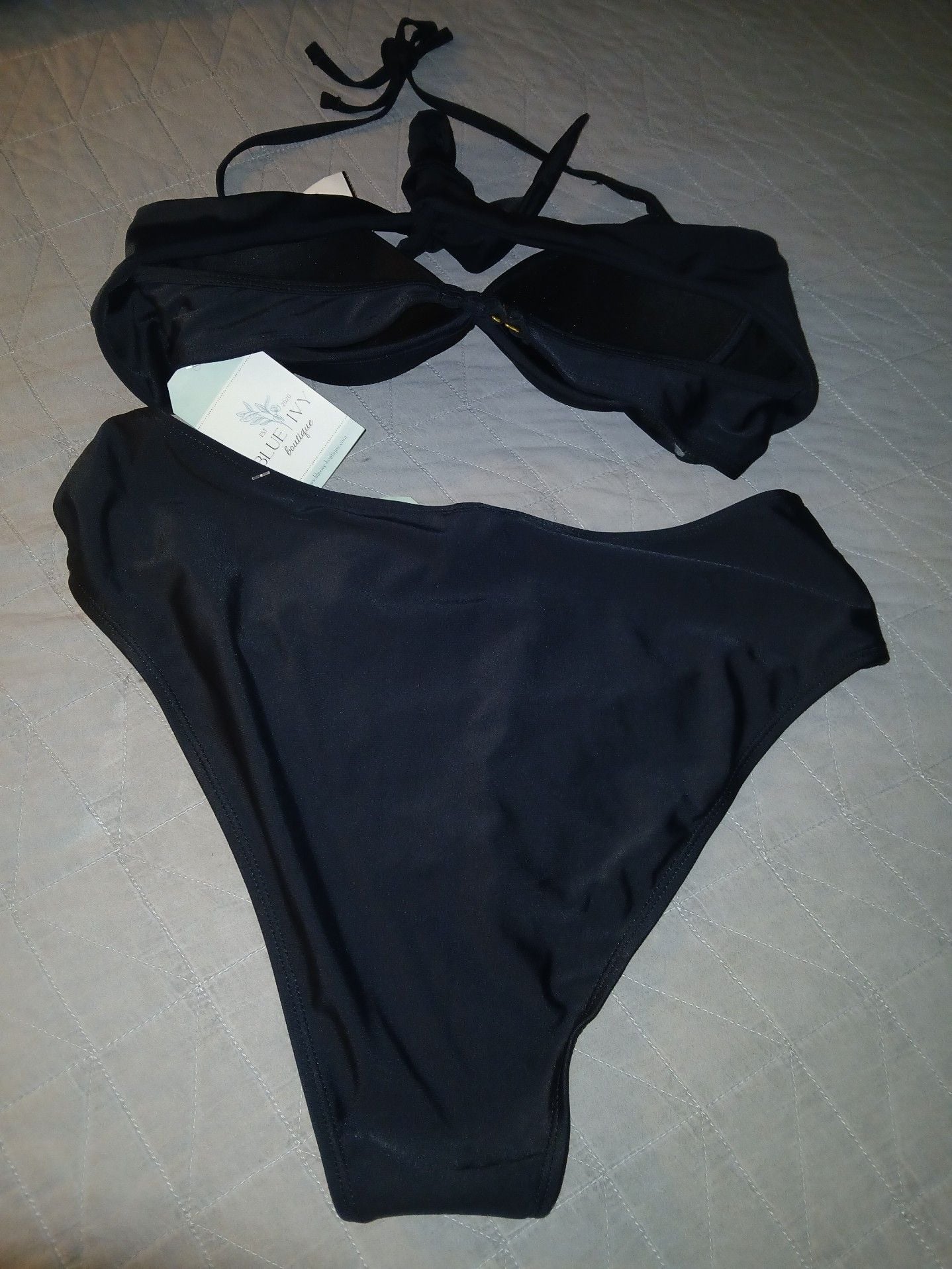 Blue Ivy Boutique Black High-Waisted Bikini Set Size XL 3