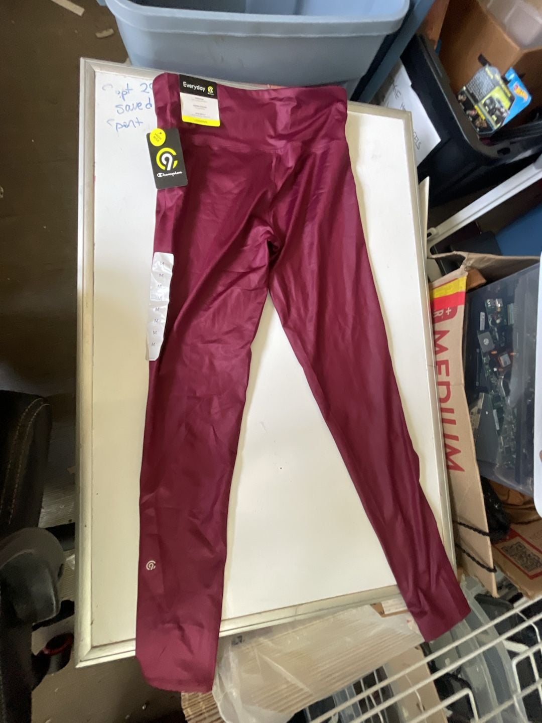Champion Everyday High Rise Leggings Maroon Size M 3