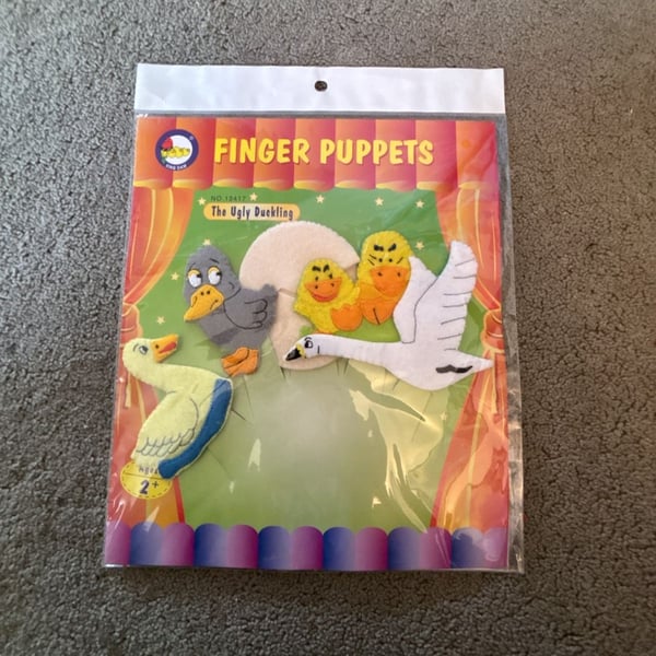 King Dam The Ugly Duckling Felt Finger Puppets Set No. 12417