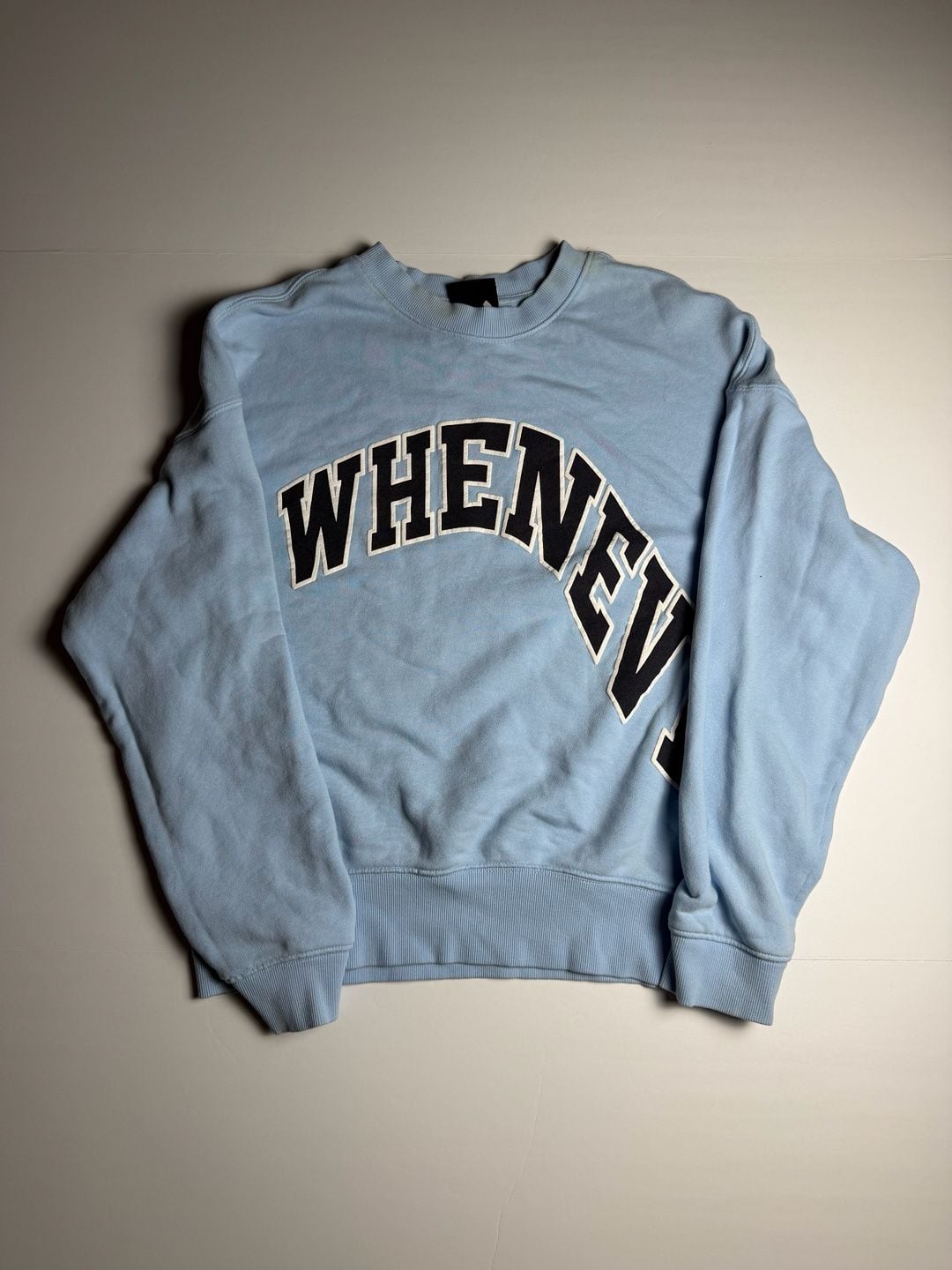 H&M Oversized Fit Whenever Graphic Sweatshirt Light Blue Size M 2