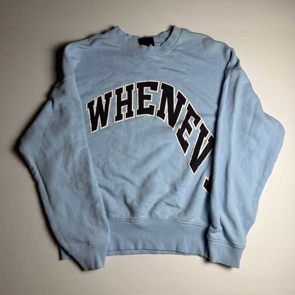 H&M Oversized Fit Whenever Graphic Sweatshirt Light Blue Size M