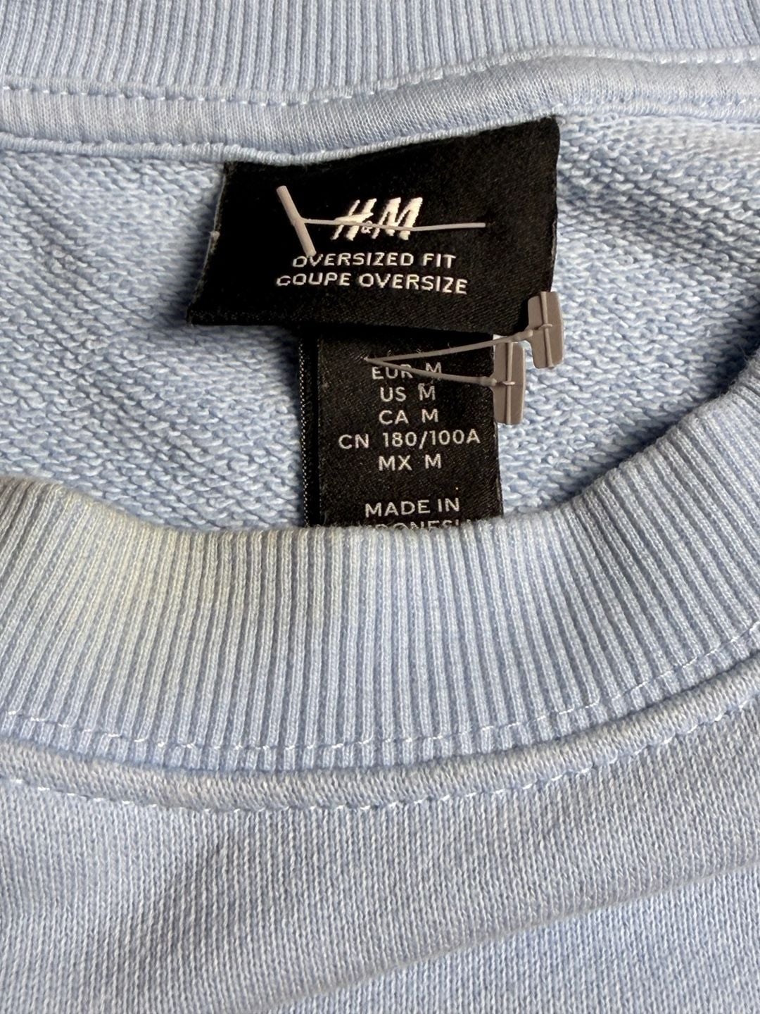 H&M Oversized Fit Whenever Graphic Sweatshirt Light Blue Size M 4