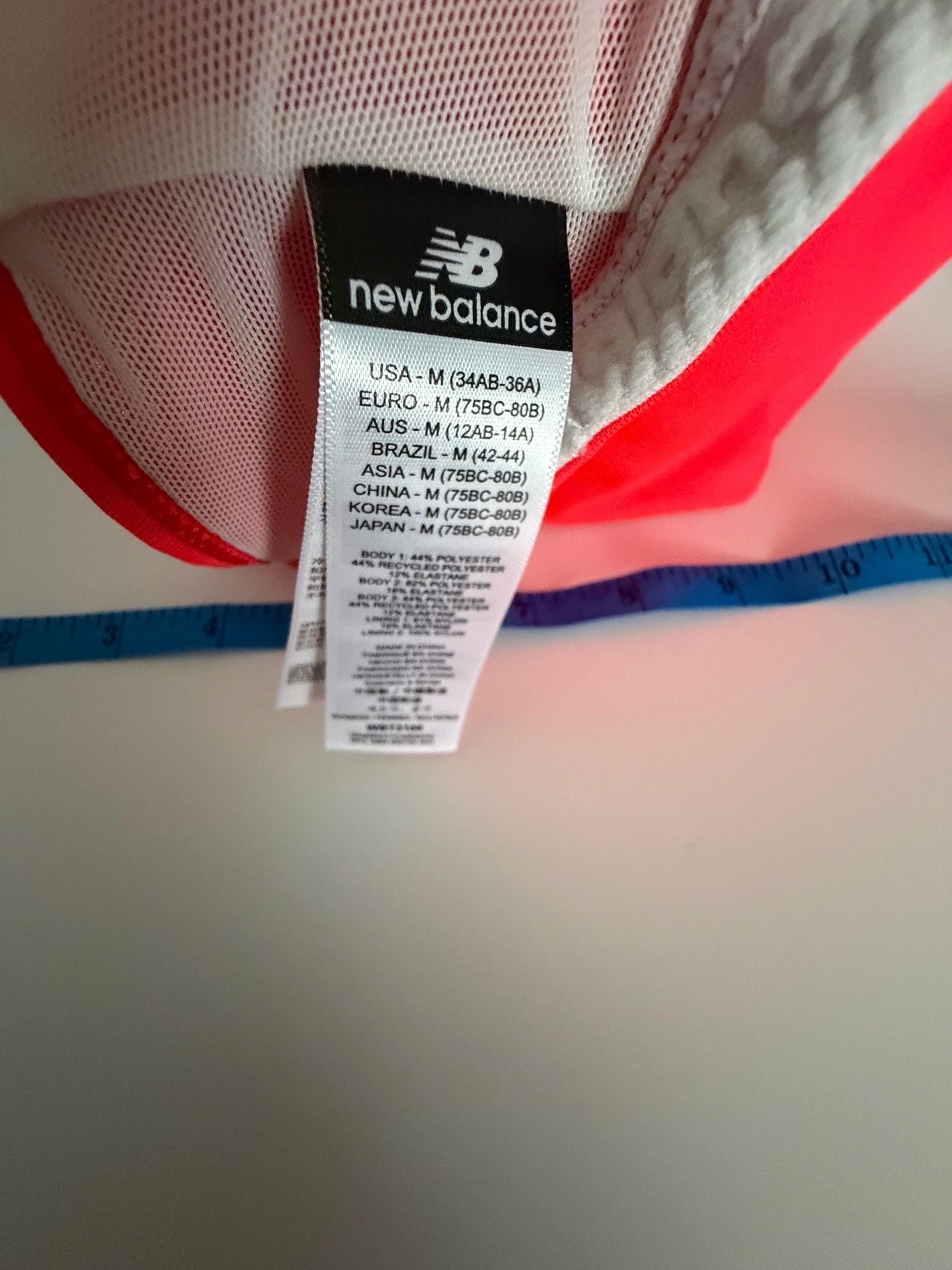 New Balance Women's Sports Bra Size S (32AB-34A) Pink White 5